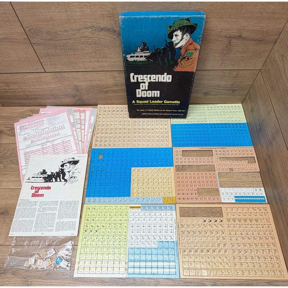 Avalon Hill Crescendo of Doom 8222 Squad Leader Gamette Mostly Unpunched NO MAPS